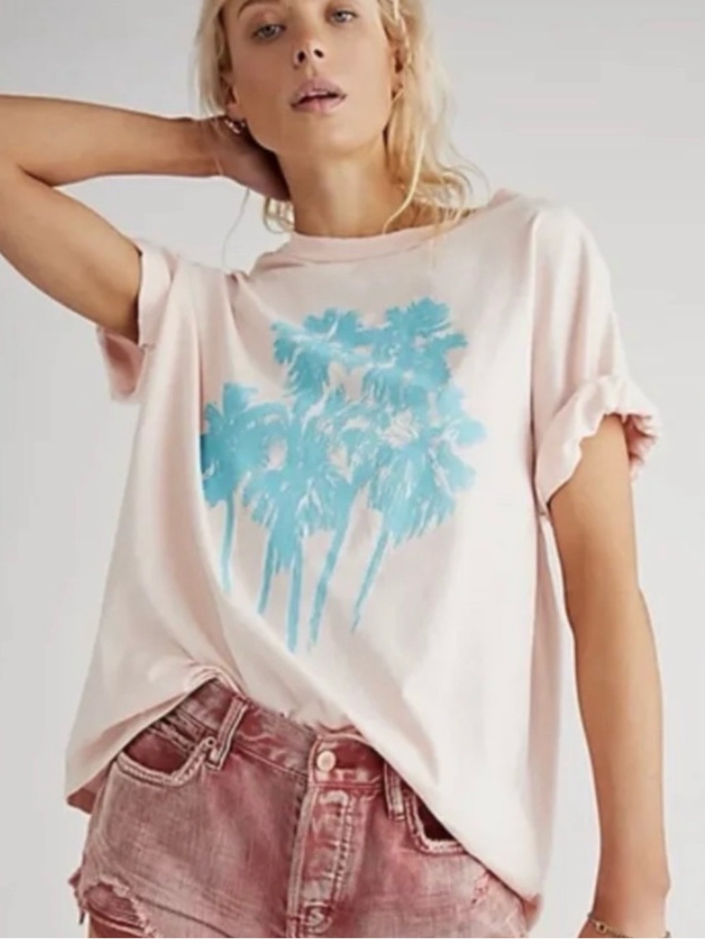 Free People x Vintage Souls Palm Tree Tunic Tee
XL🔥Rare
